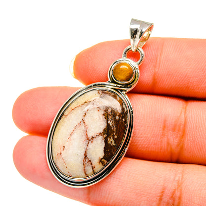 Peanut Wood Jasper Pendants handcrafted by Ana Silver Co - PD12581