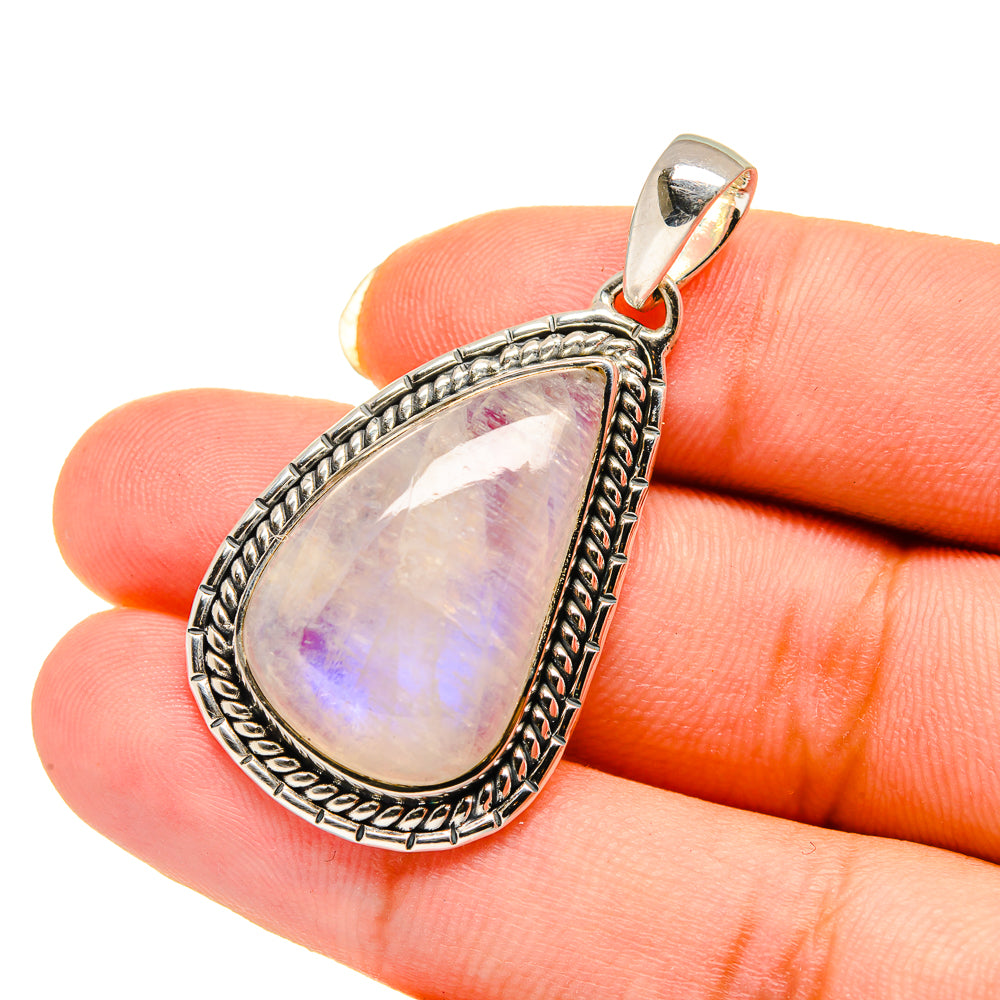 Rainbow Moonstone Pendants handcrafted by Ana Silver Co - PD12582