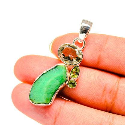 Chrysoprase Pendants handcrafted by Ana Silver Co - PD12583