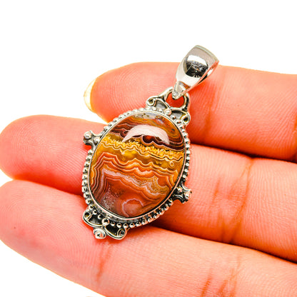 Crazy Lace Agate Pendants handcrafted by Ana Silver Co - PD12598