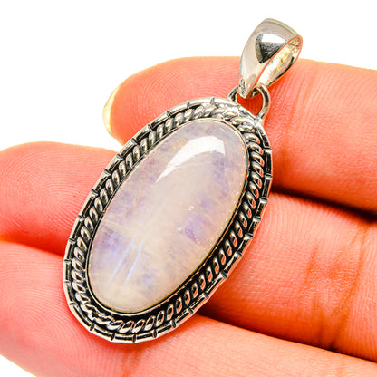 Rainbow Moonstone Pendants handcrafted by Ana Silver Co - PD12613