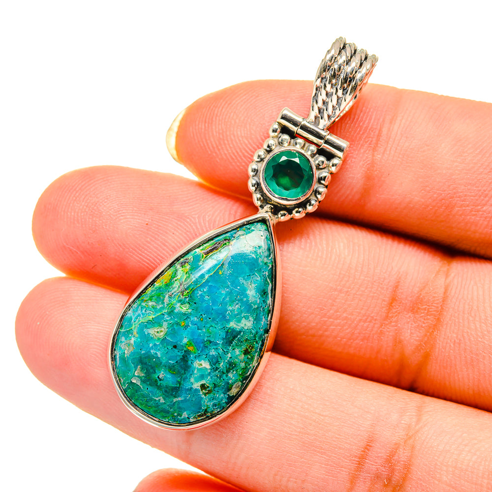 Chrysocolla Pendants handcrafted by Ana Silver Co - PD12614