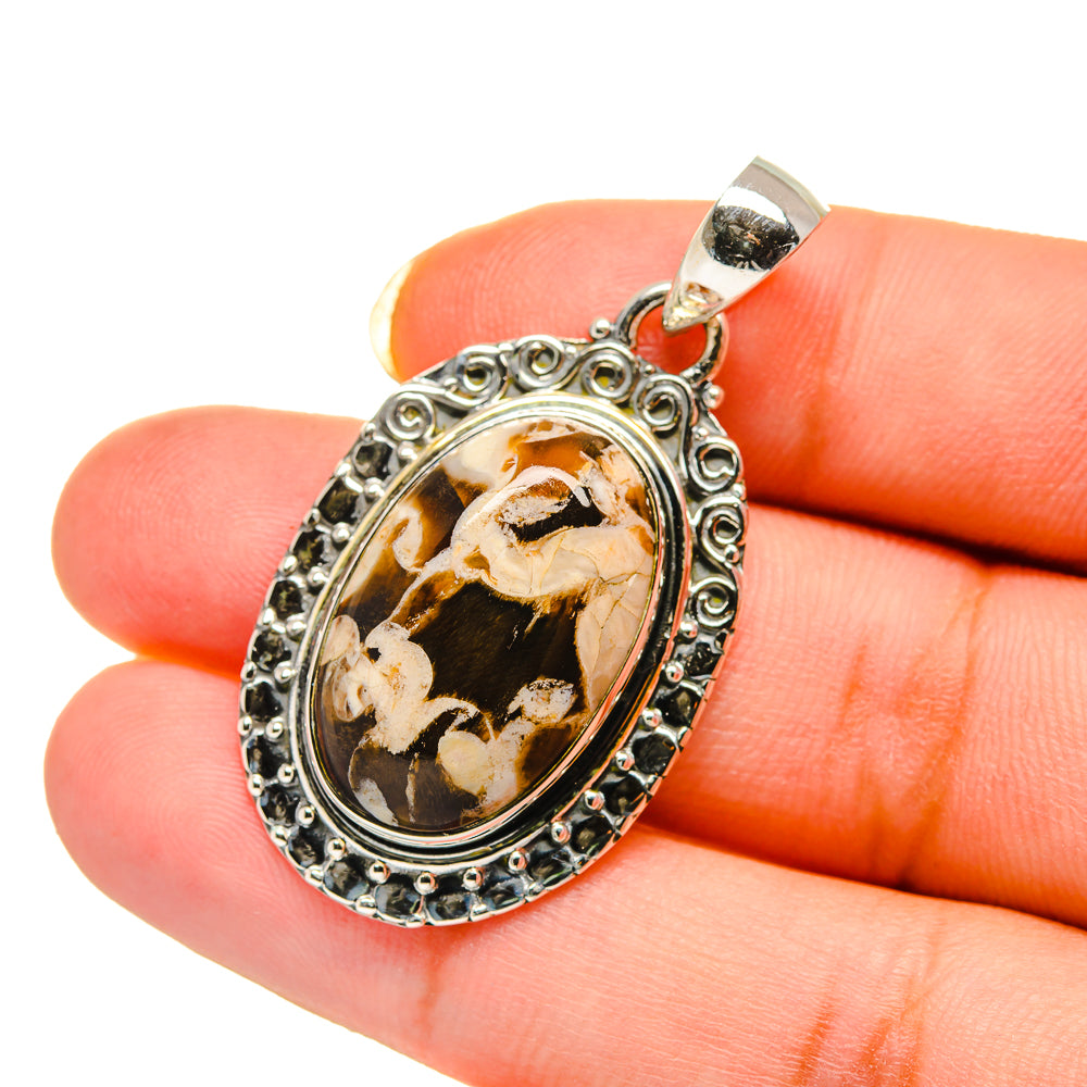 Peanut Wood Jasper Pendants handcrafted by Ana Silver Co - PD12616