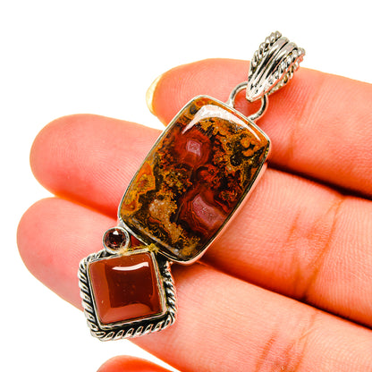 Moroccan Agate Pendants handcrafted by Ana Silver Co - PD12620