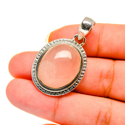 Rose Quartz Pendants handcrafted by Ana Silver Co - PD12621
