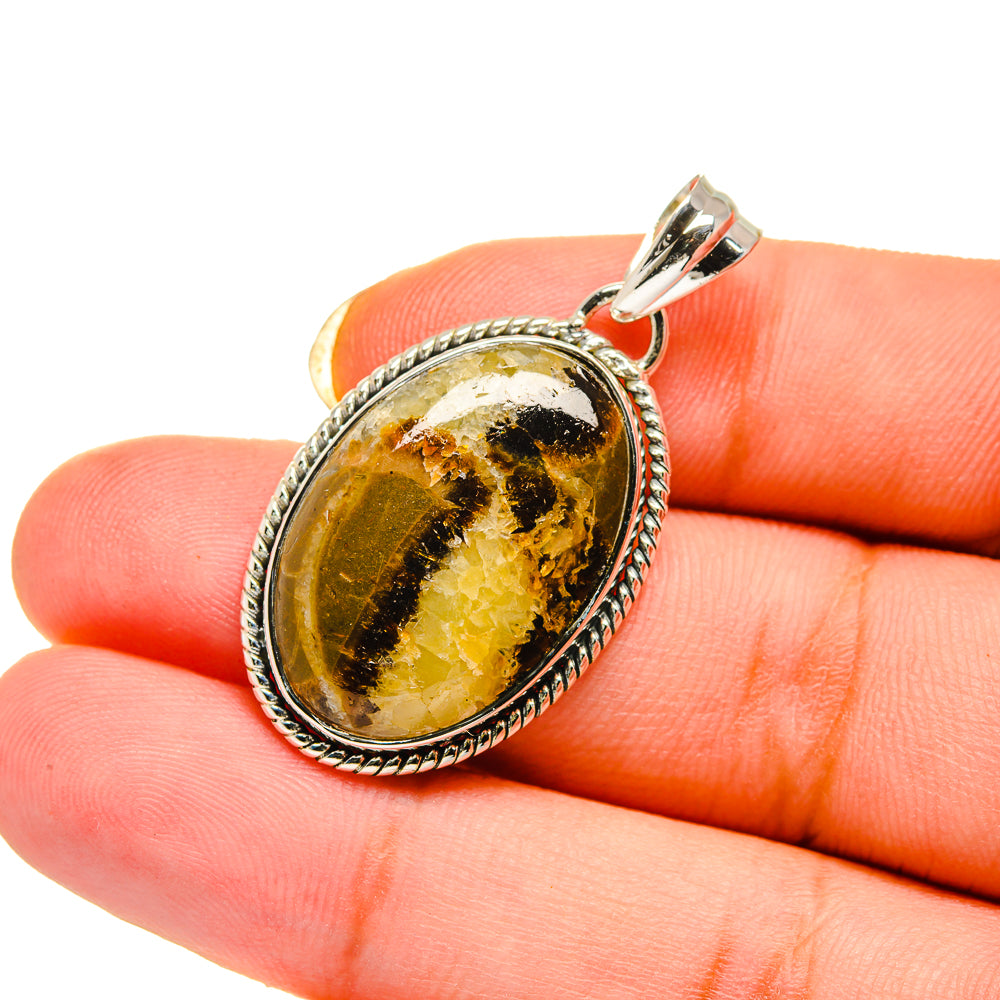 Septarian Nodule Pendants handcrafted by Ana Silver Co - PD12624
