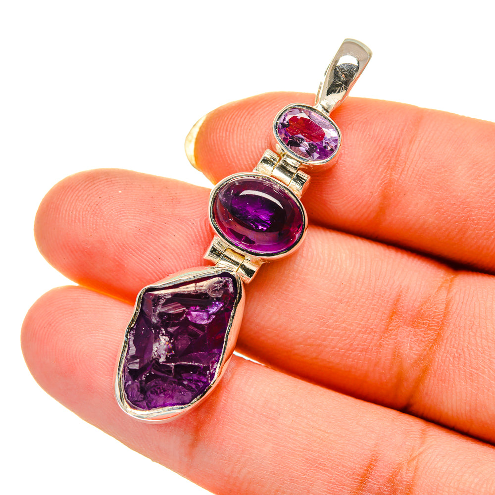 Amethyst Pendants handcrafted by Ana Silver Co - PD12635
