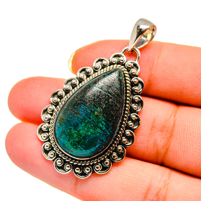 Chrysocolla Pendants handcrafted by Ana Silver Co - PD12639