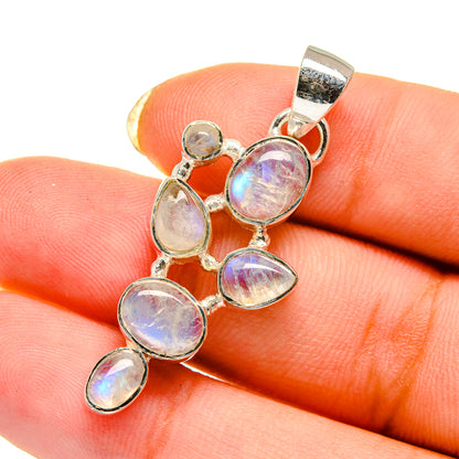 Rainbow Moonstone Pendants handcrafted by Ana Silver Co - PD12645