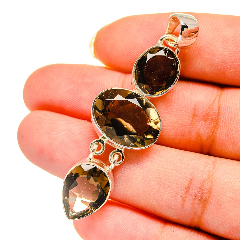 Smoky Quartz Pendants handcrafted by Ana Silver Co - PD12651