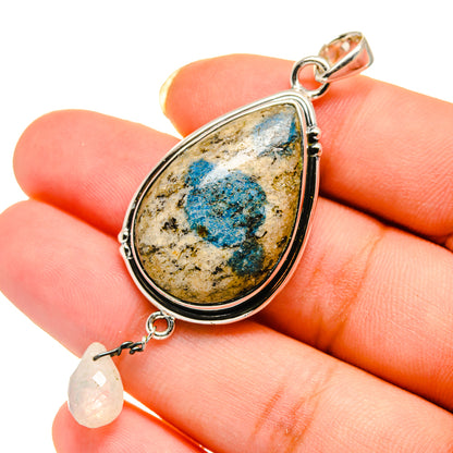 K2 Blue Azurite Pendants handcrafted by Ana Silver Co - PD12657