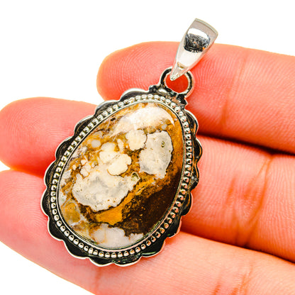 Peanut Wood Jasper Pendants handcrafted by Ana Silver Co - PD12669