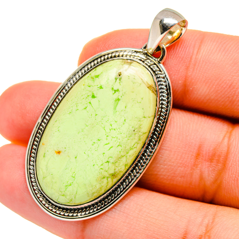 Lemon Chrysoprase Pendants handcrafted by Ana Silver Co - PD12681