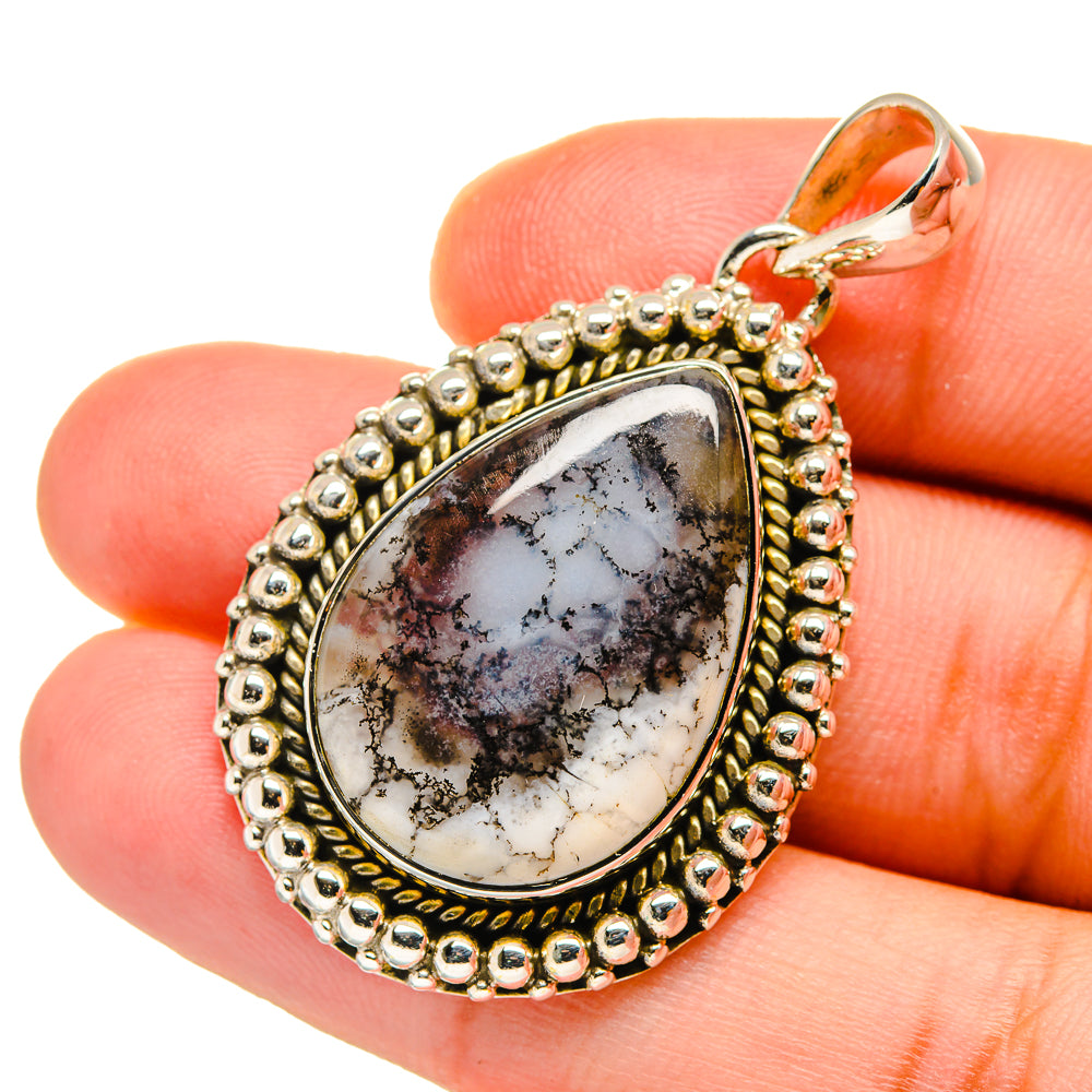 Dendritic Opal Pendants handcrafted by Ana Silver Co - PD12690