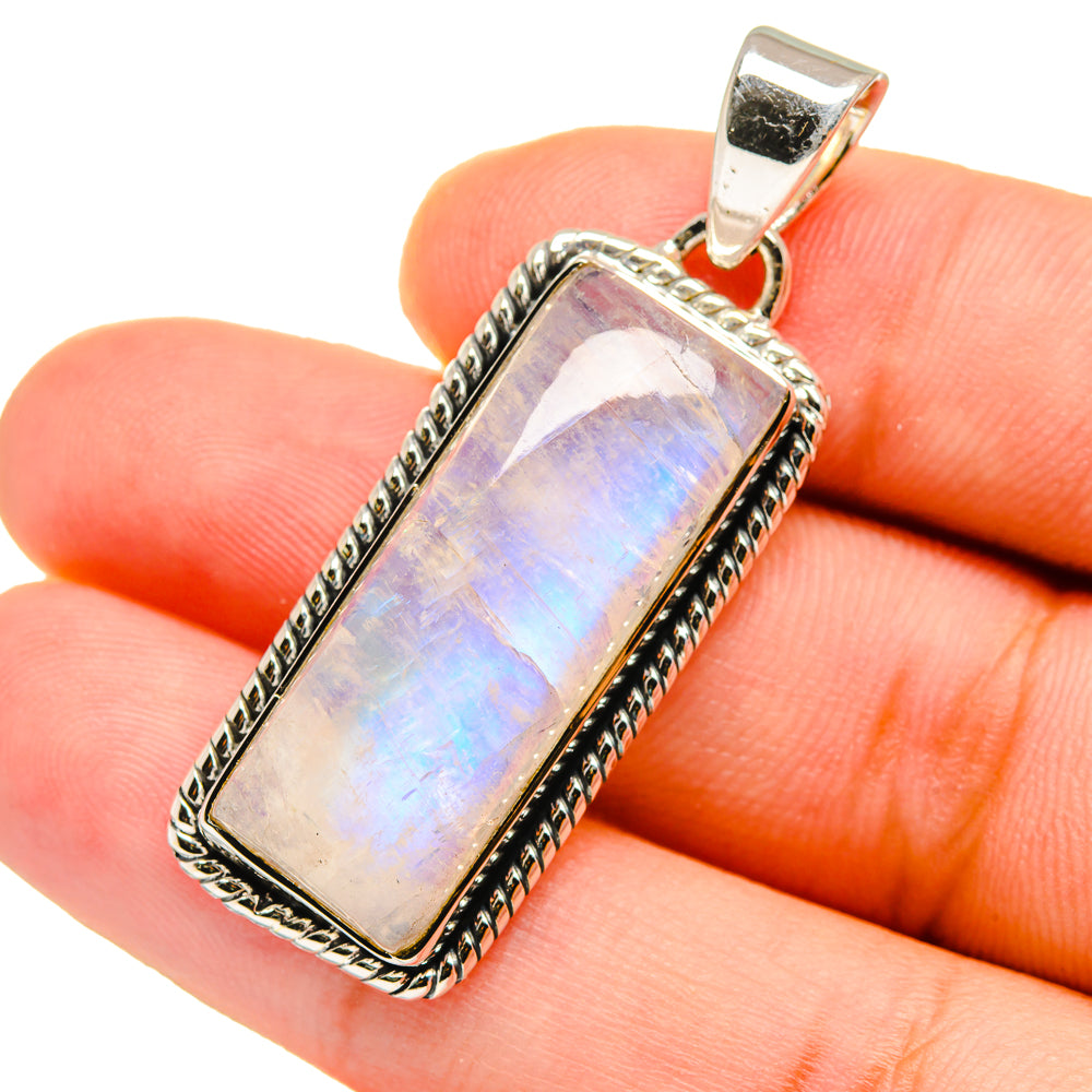 Rainbow Moonstone Pendants handcrafted by Ana Silver Co - PD12697