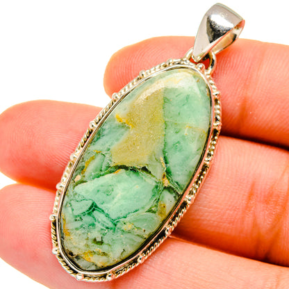 African Green Opal Pendants handcrafted by Ana Silver Co - PD12706