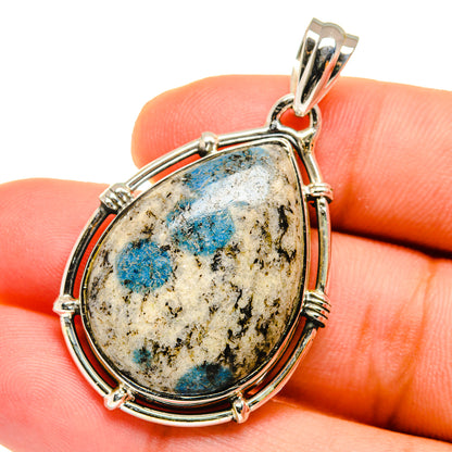 K2 Blue Azurite Pendants handcrafted by Ana Silver Co - PD12708
