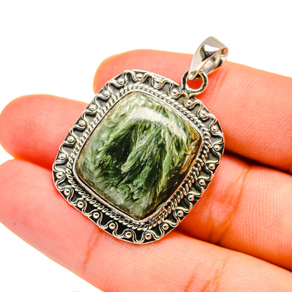 Seraphinite Pendants handcrafted by Ana Silver Co - PD12722
