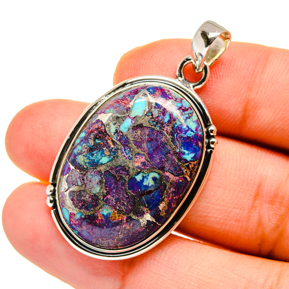 Purple Copper Composite Turquoise Pendants handcrafted by Ana Silver Co - PD12734