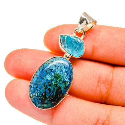 Chrysocolla Pendants handcrafted by Ana Silver Co - PD12737