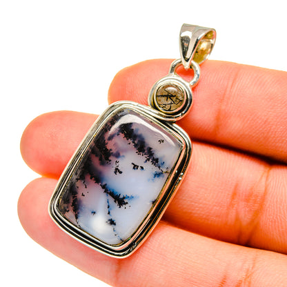 Dendritic Opal Pendants handcrafted by Ana Silver Co - PD12744