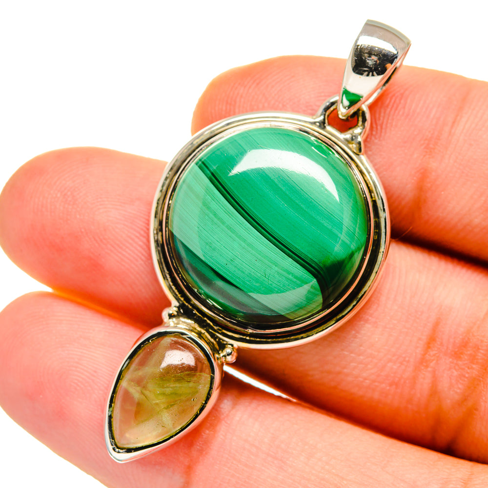 Malachite Pendants handcrafted by Ana Silver Co - PD12750
