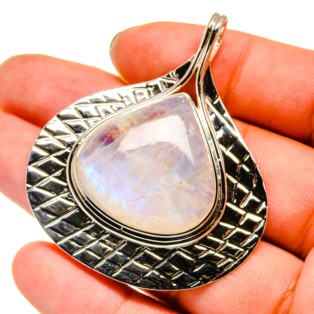 Rainbow Moonstone Pendants handcrafted by Ana Silver Co - PD12768
