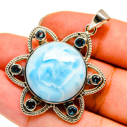 Larimar Pendants handcrafted by Ana Silver Co - PD12781