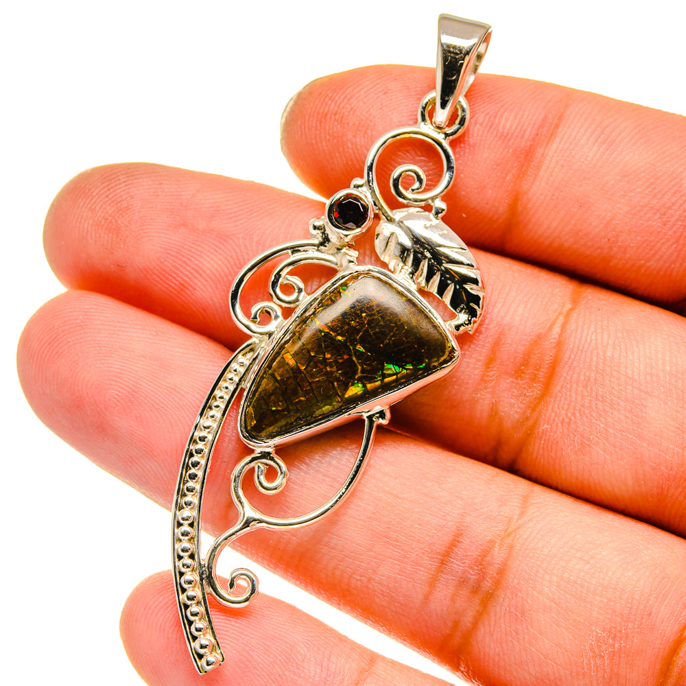 Ammolite Pendants handcrafted by Ana Silver Co - PD12788