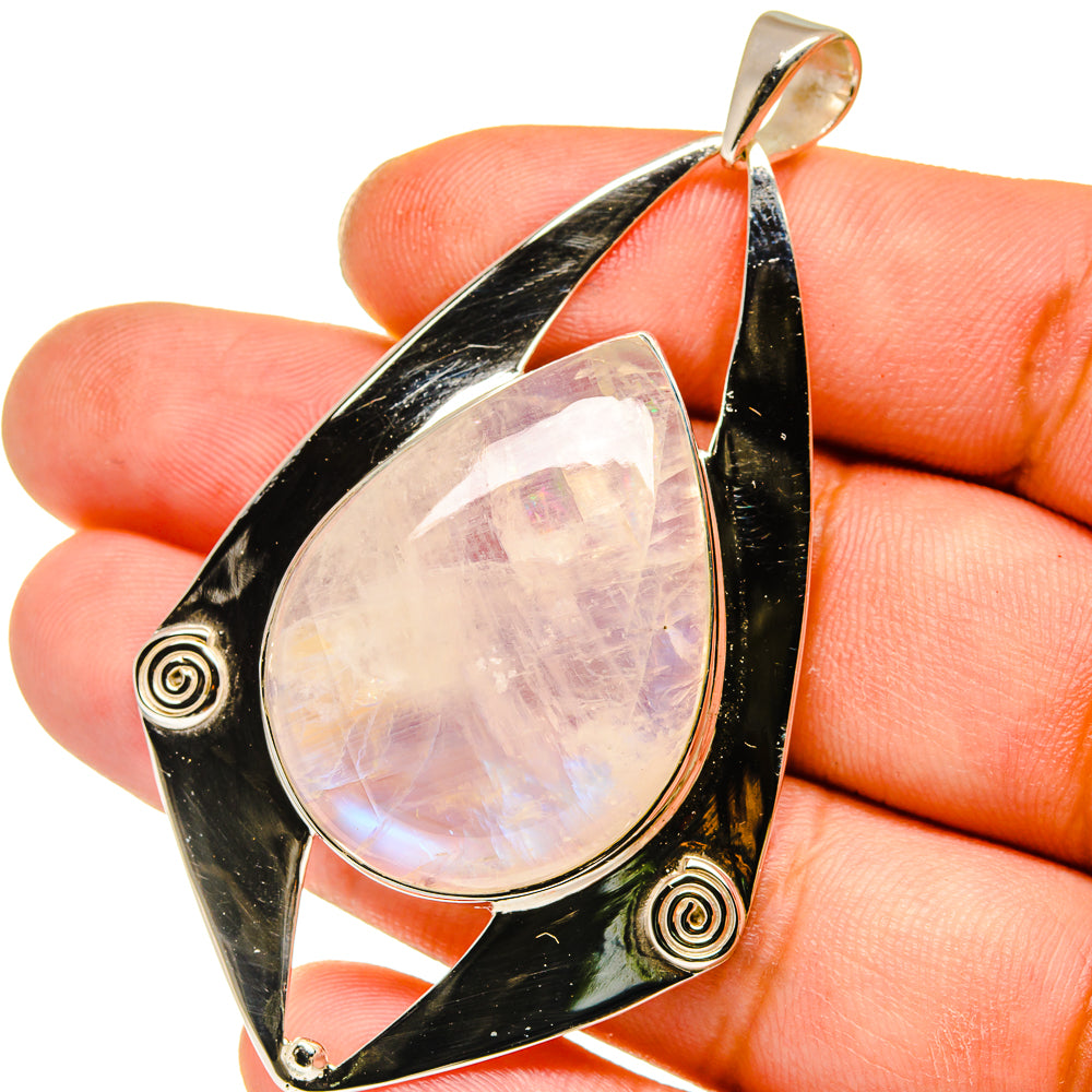 Rainbow Moonstone Pendants handcrafted by Ana Silver Co - PD12791