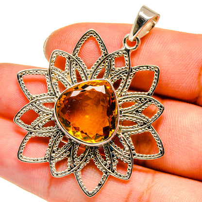 Mandarin Citrine Pendants handcrafted by Ana Silver Co - PD12793