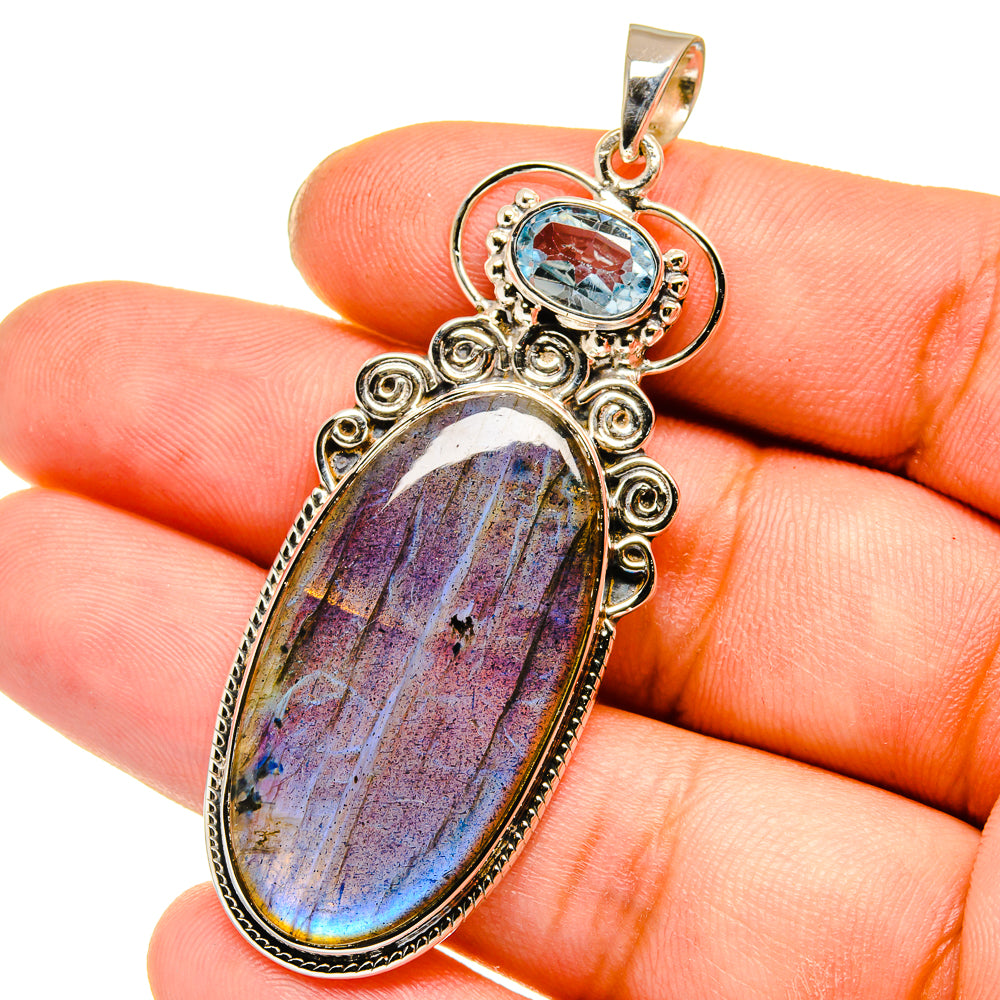 Labradorite Pendants handcrafted by Ana Silver Co - PD12797