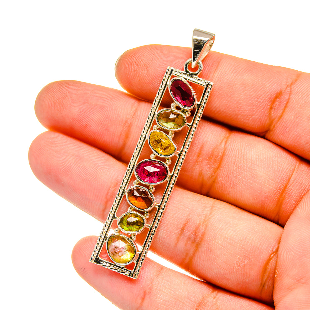 Pink Tourmaline Pendants handcrafted by Ana Silver Co - PD12799