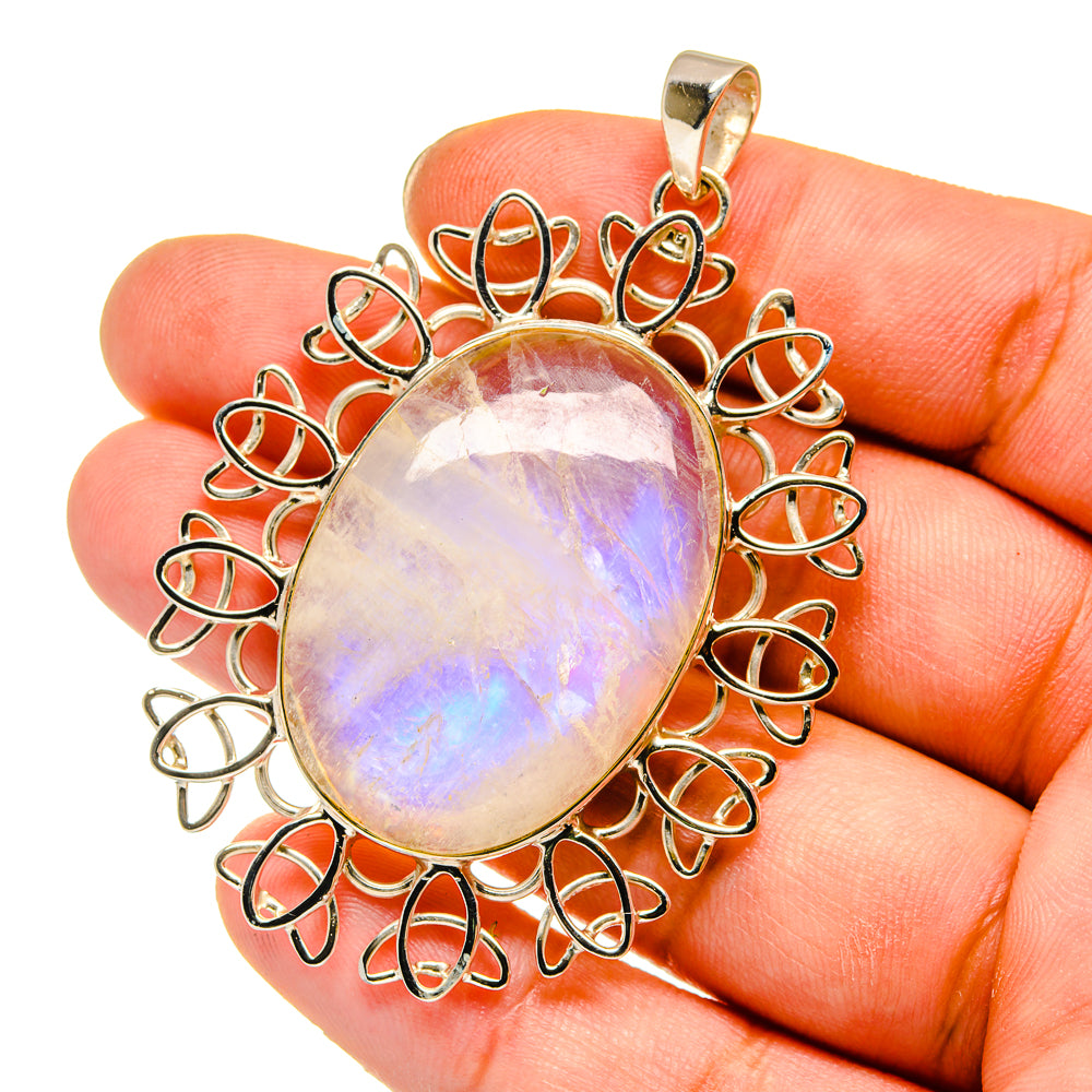 Rainbow Moonstone Pendants handcrafted by Ana Silver Co - PD12800