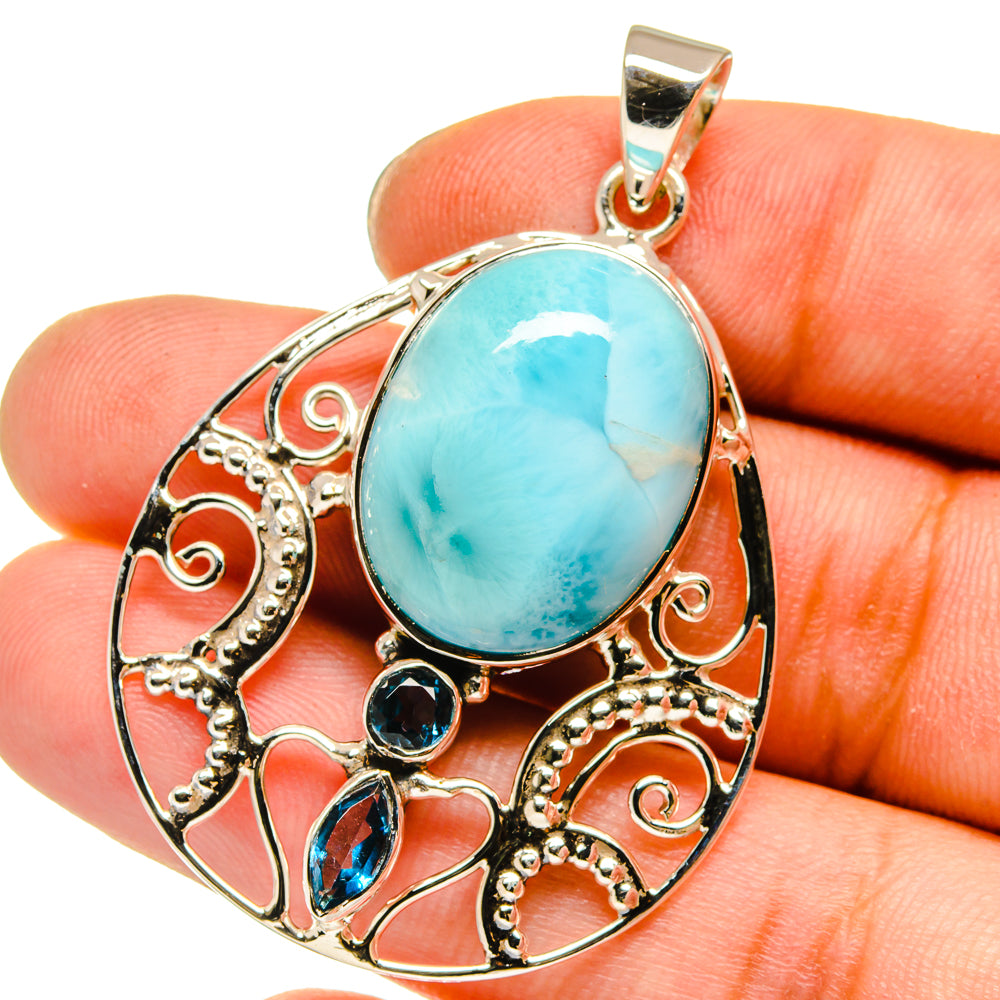 Larimar Pendants handcrafted by Ana Silver Co - PD12808