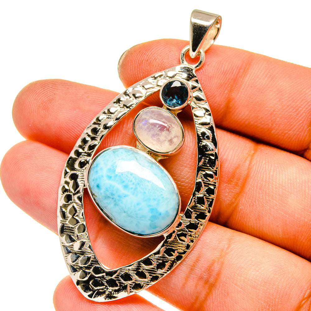 Larimar Pendants handcrafted by Ana Silver Co - PD12809