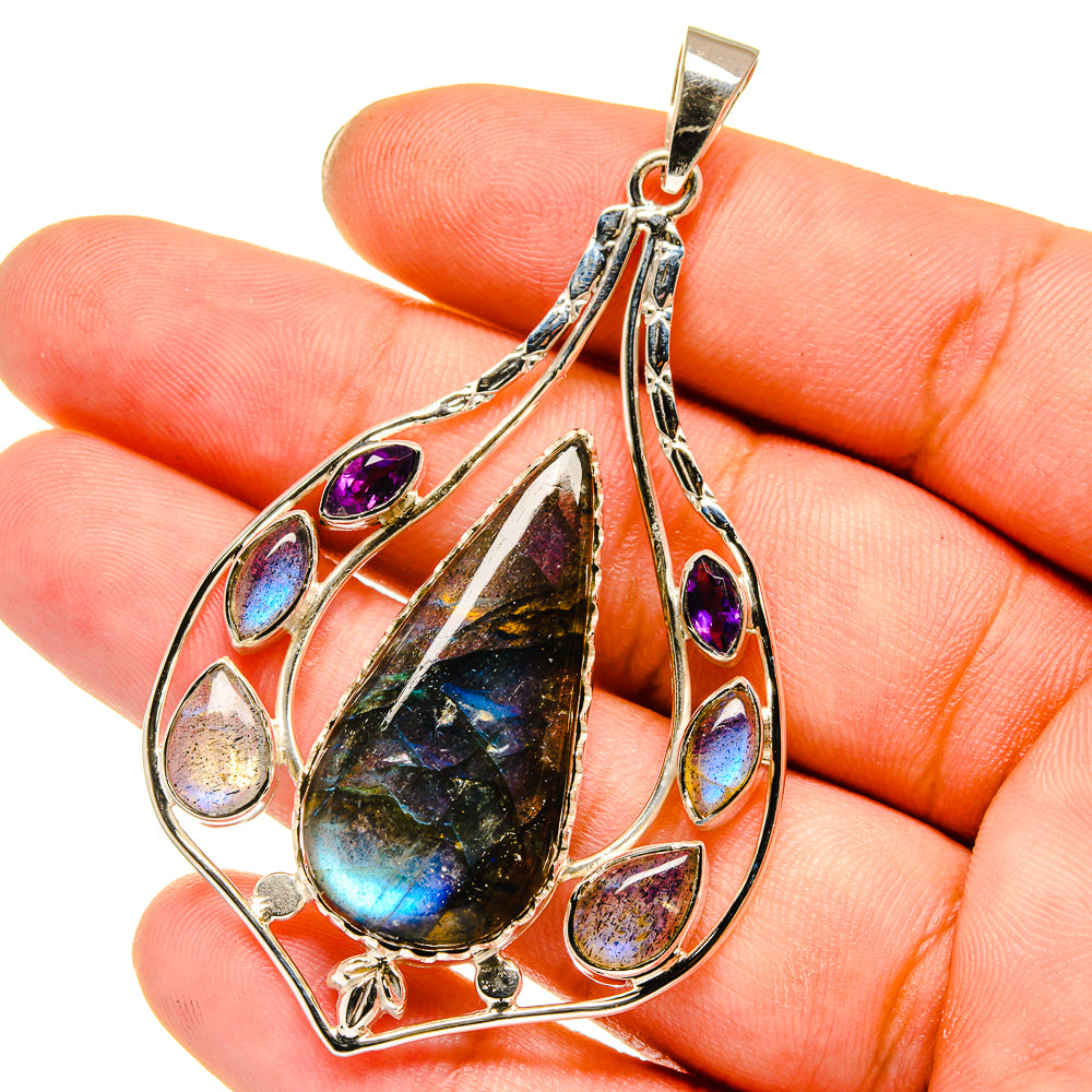 Labradorite Pendants handcrafted by Ana Silver Co - PD12815