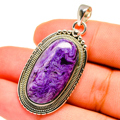 Charoite Pendants handcrafted by Ana Silver Co - PD12832