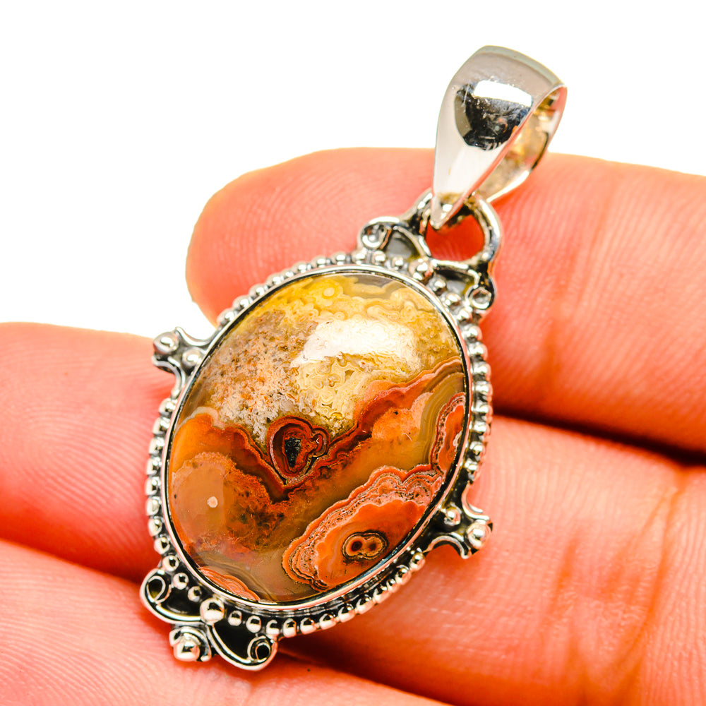 Laguna Lace Agate Pendants handcrafted by Ana Silver Co - PD12838