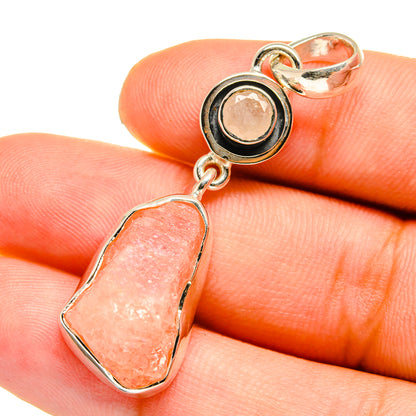 Rose Quartz Pendants handcrafted by Ana Silver Co - PD12857