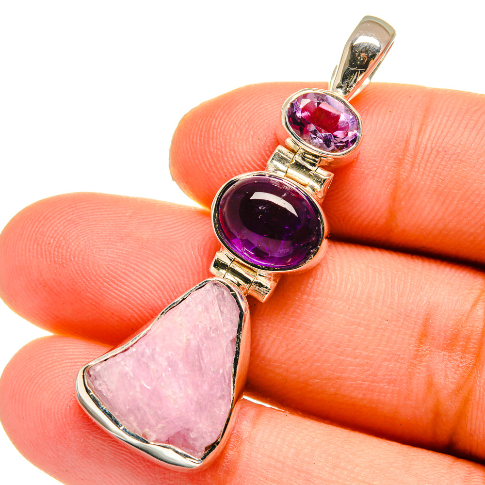 Kunzite Pendants handcrafted by Ana Silver Co - PD12859