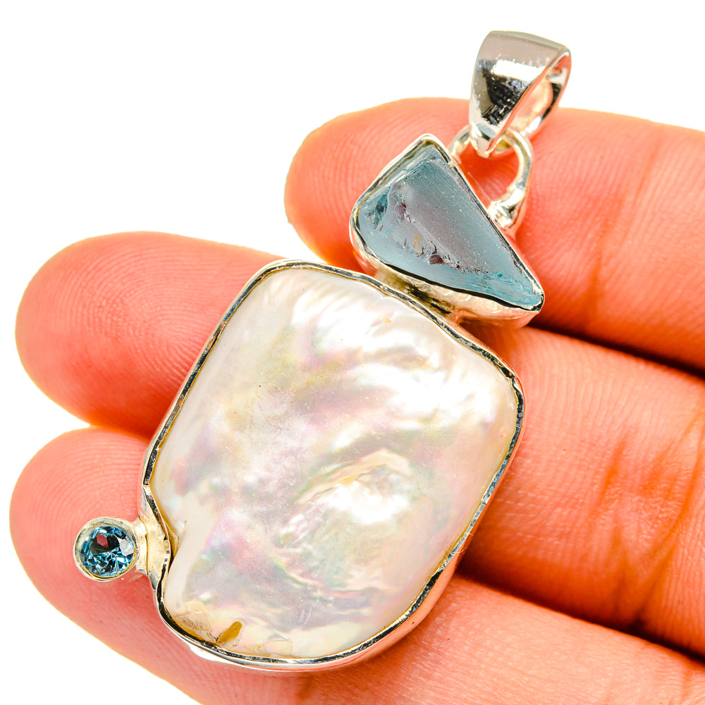 Mother Of Pearl Pendants handcrafted by Ana Silver Co - PD12860
