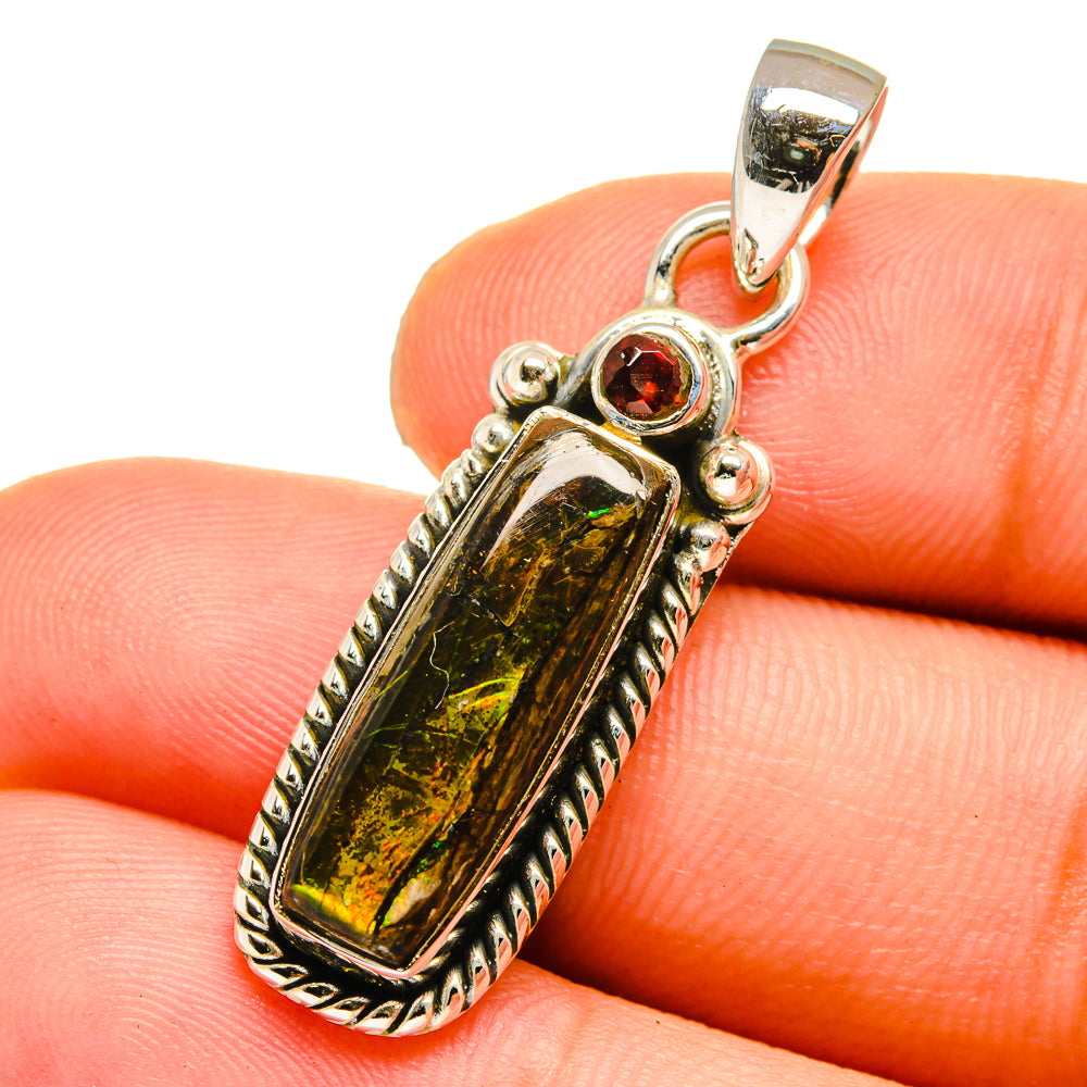 Ammolite Pendants handcrafted by Ana Silver Co - PD12865