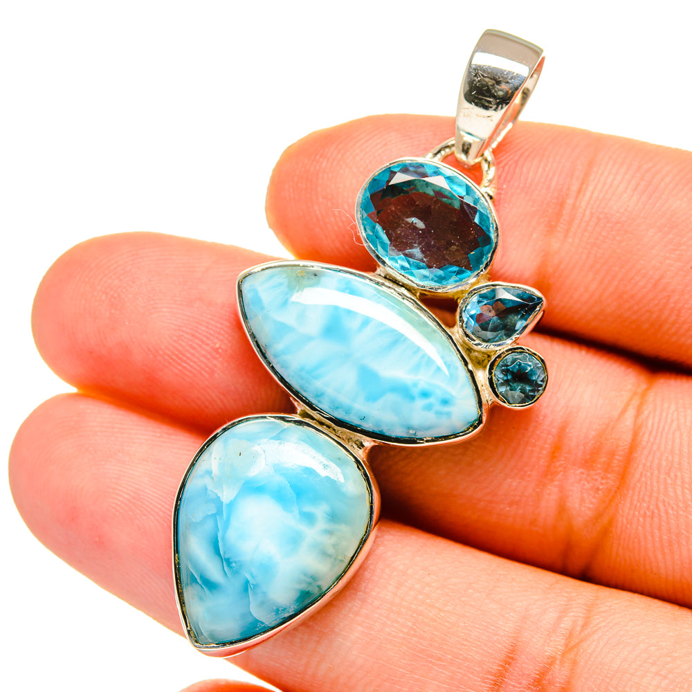 Larimar Pendants handcrafted by Ana Silver Co - PD12876