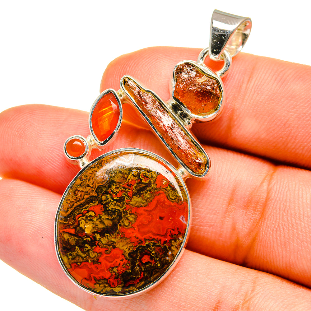 Moroccan Agate Pendants handcrafted by Ana Silver Co - PD12883