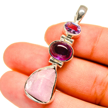 Kunzite Pendants handcrafted by Ana Silver Co - PD12889