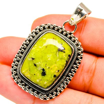 African Green Opal Pendants handcrafted by Ana Silver Co - PD12892