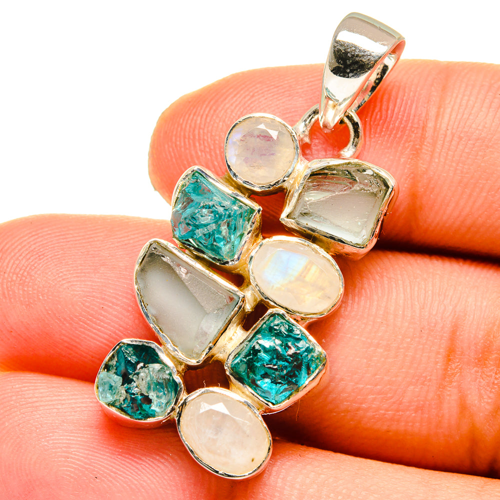 Aquamarine Pendants handcrafted by Ana Silver Co - PD12896