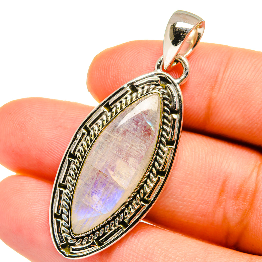 Rainbow Moonstone Pendants handcrafted by Ana Silver Co - PD12900