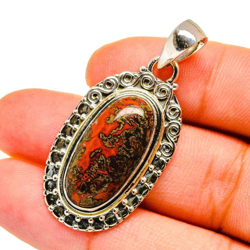 Moroccan Agate Pendants handcrafted by Ana Silver Co - PD12908